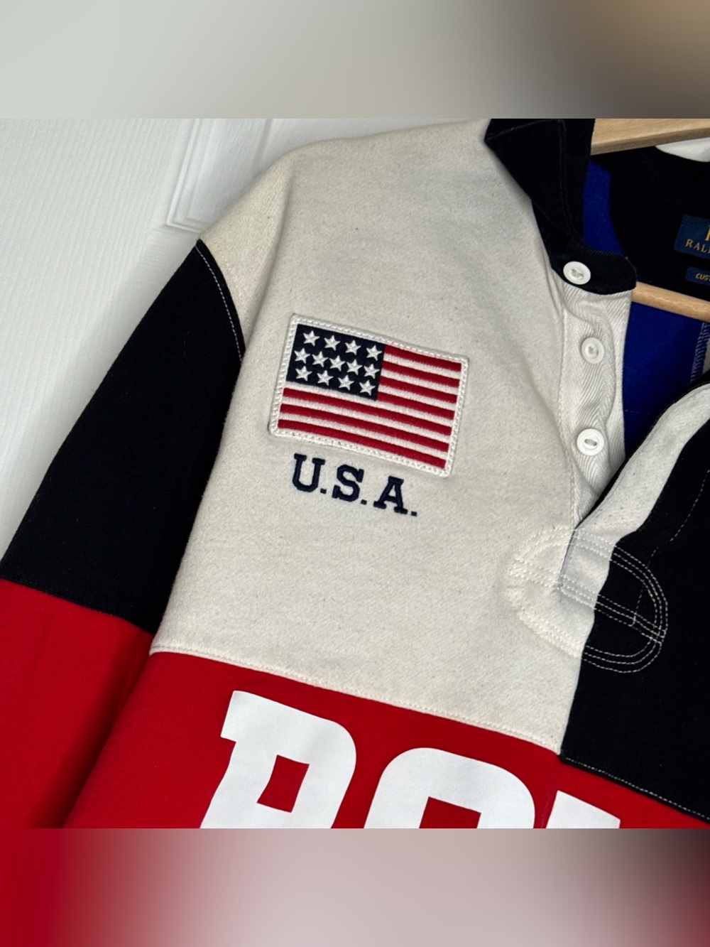 Polo Ralph Lauren Special Edition USA Colorblock Rugby Shirt Big Pony XL - Picture 4 of 10